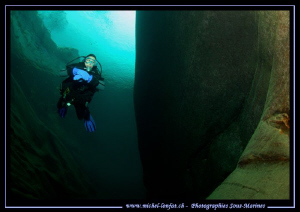 Diving the Verzasca River with Caroline... Que du bonheur... by Michel Lonfat 